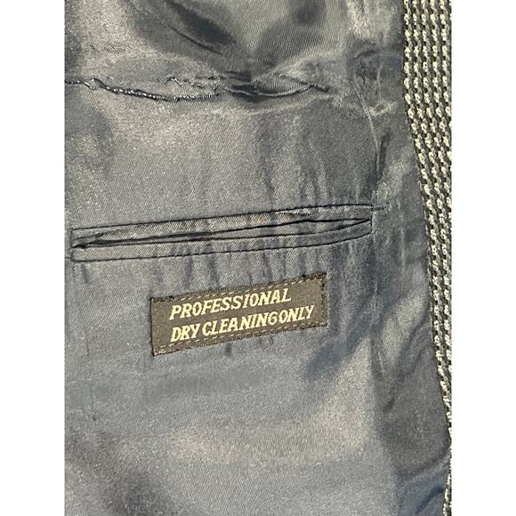 Vintage Bert Pulitzer HOUNDSTOOTH Tweed Wool Blend Sport Coat Jacket Men's 42 - Picture 10 of 16